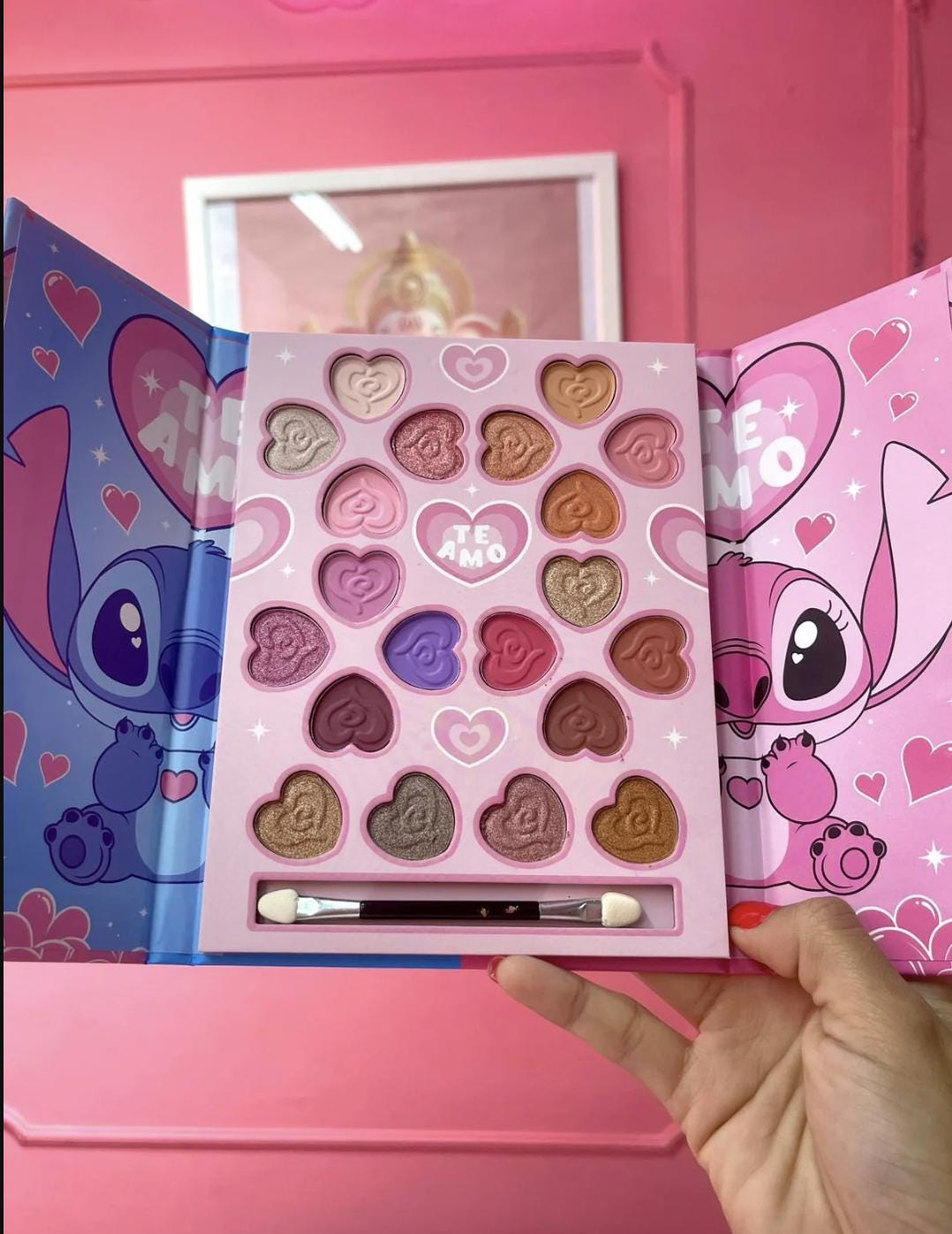 Lilo and Stitch Te Amo Heart Medium Eyeshadow Palette | Fun, Girly, Disney, Labubu Makeup