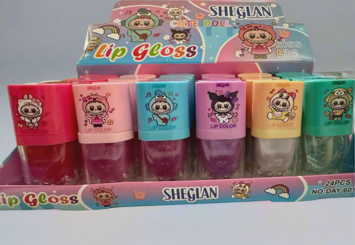 Labubu Mini Glosses | Kawaii Character Lip Gloss Set | Cute Anime Lip Gloss Bundle for Gifts, Collectors & Kawaii Makeup Enthusiasts
